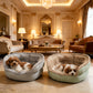 Soft Dog Bed for Indoor Anti Slip Pet Bed for Small Medium Dog Cat-Green