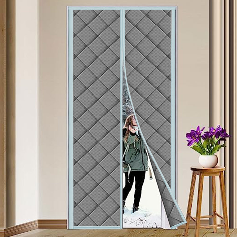 80X205CM Durable Magnetic Closure Thermal Insulated Door Curtain
