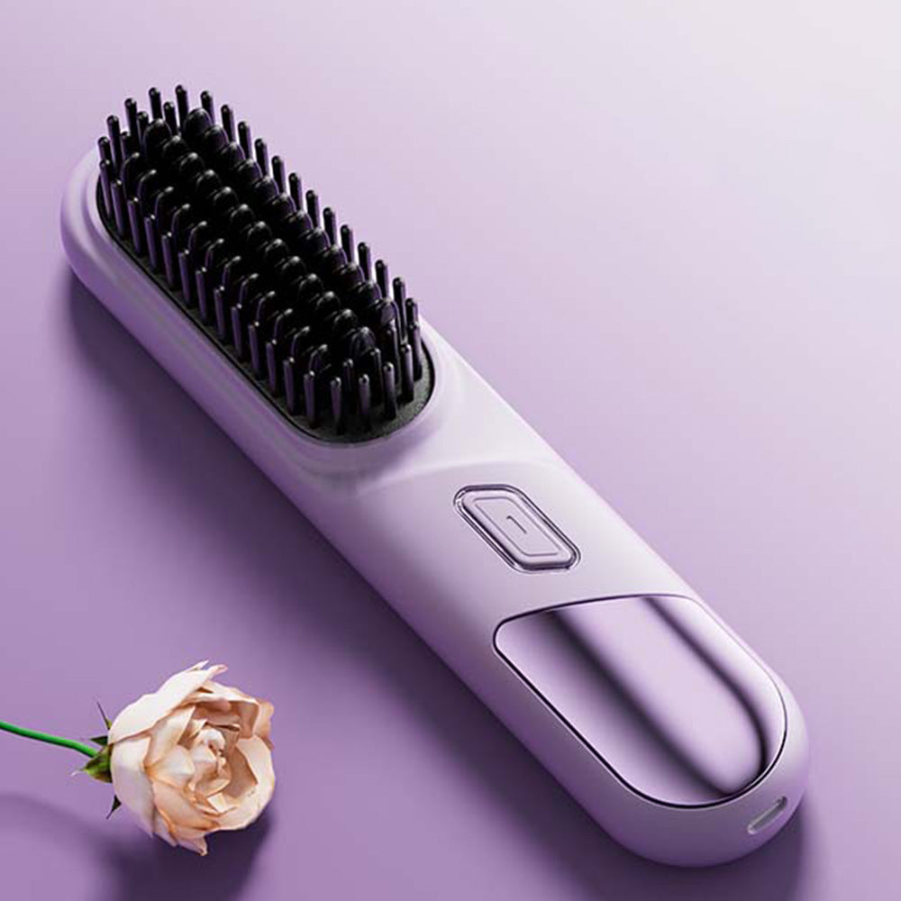 Portable Cordless Hair Straightener Brush with Four?Adjustable?Temperatures