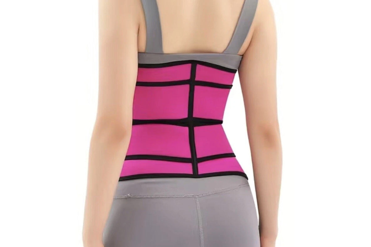 Sweat Waist Trainer for Women Sauna Sweat Belt Slim Body Shaper Corset-Red