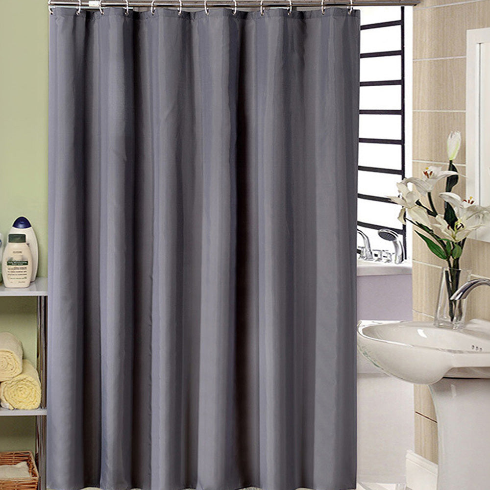 Waterproof Shower Curtain with 12 Hooks Thick Polyester for Bathtub Bathroom