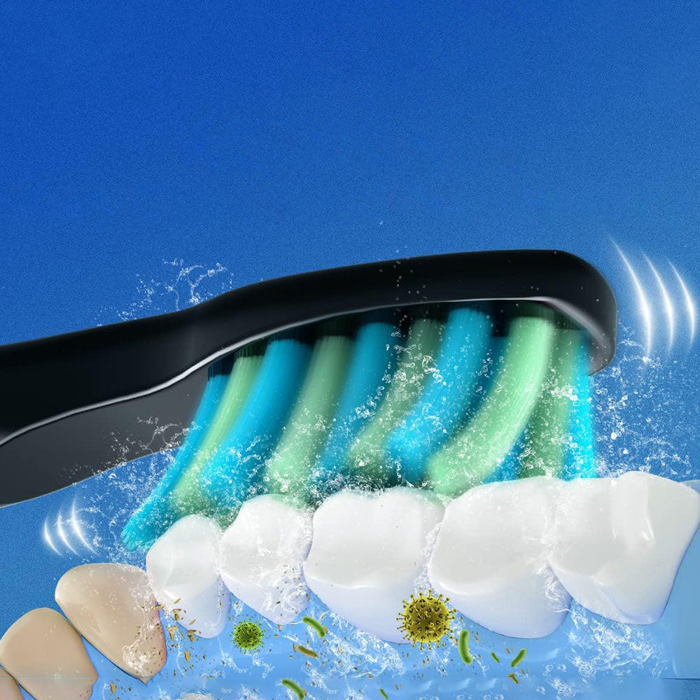 Electric Sonic Toothbrush Travel Rechargeable Ultrasonic Electric Toothbrush with 10 Brush Heads