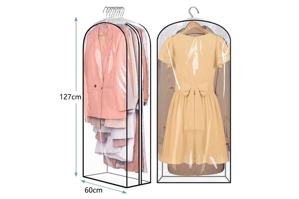 All Clear Garment Bags Hanging Clothes Waterproof for Suit Shirts Coats Dresses