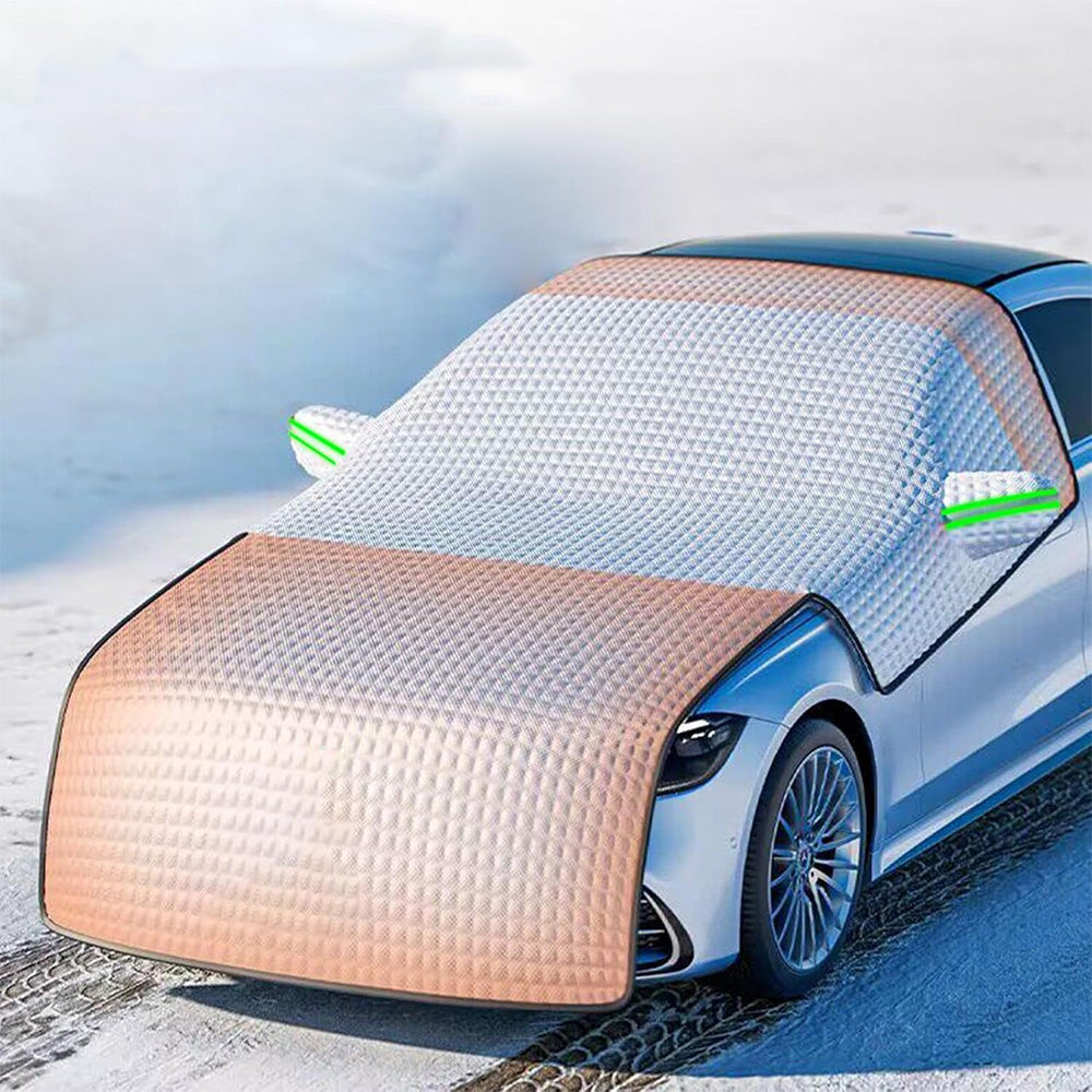 Universal Car Windshield Snow Cover - Heavy Duty Winter Frost Protector for Most Vehicles
