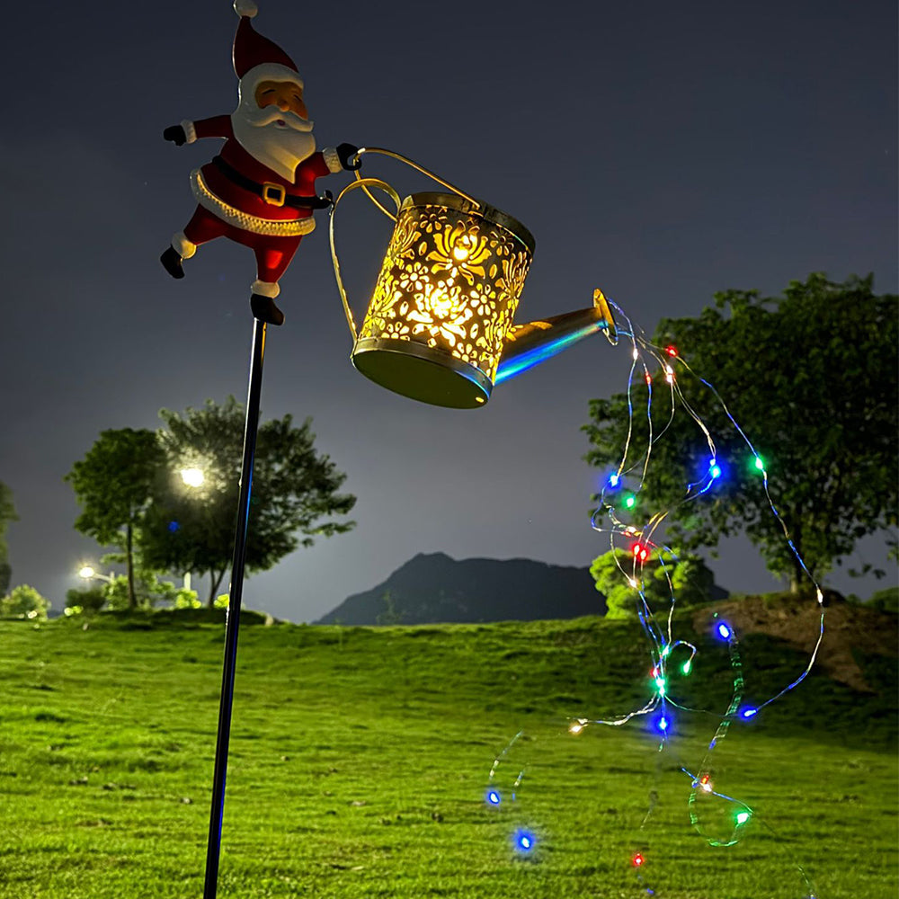 Solar Santa Claus Garden Stake Light Outdoor Christmas Yard Decoration LED