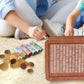 Vault Wooden Cash Saving Box with 1 Erasable Pen-5000