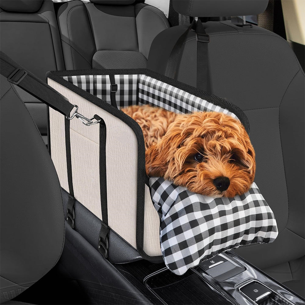 Oxford Fabric Center Console Pet Vehicle Seat Carrier for Small Dogs Cats