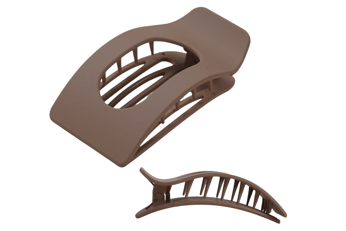4PCS Flat Hair Clips Large Rectangle No-Slip Claw Clips For Women