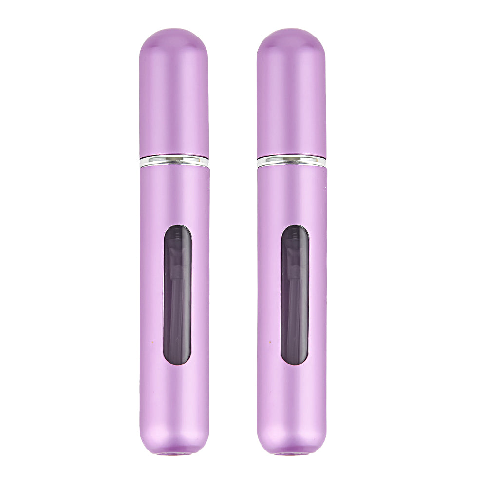 2Pcs 8ML Mini Travel Perfume Spray Pump Refillable Bottle Atomizer Portable Scent