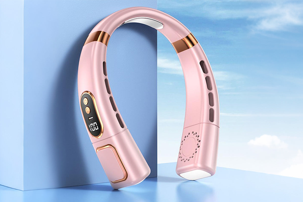 Neck Air Conditioner Wearable Personal Fan Neck Fan With Cooling Plate