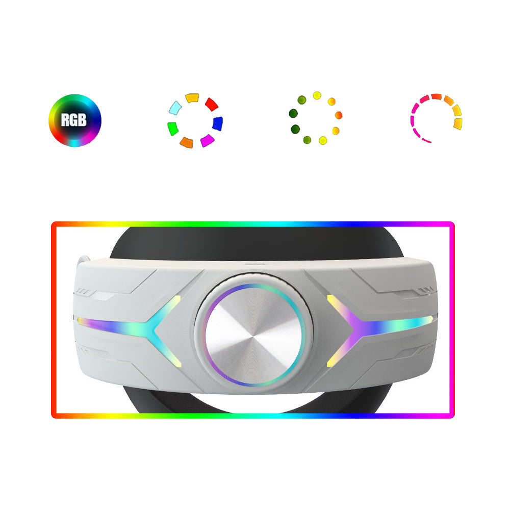 Adjustable RGB Head Strap with 8000mAh Battery for Meta Quest 3 VR  Headset Elite Strap