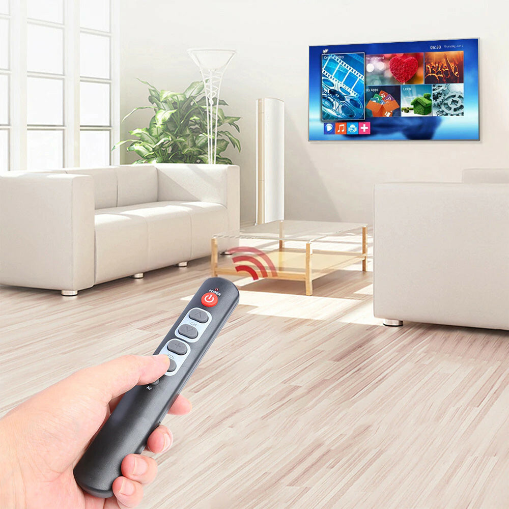 Universal Learning Remote Control for TV Soundbar Elderly Large Button 6 Key Simple