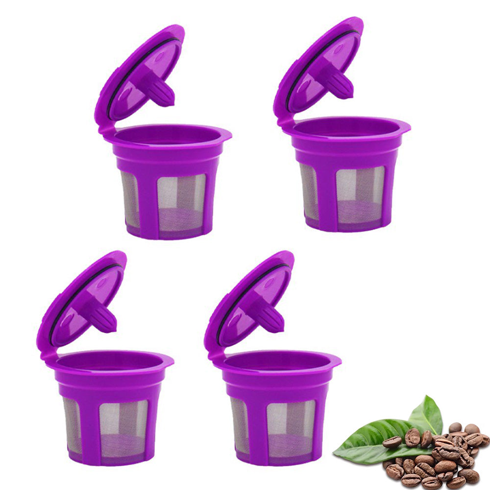 4 Pack Refillable Coffee Pods Compatible with Keurig K Cup Machines