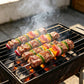 20 Pack 304 Stainless Steel BBQ Skewers Flat or Round Easy Clean
