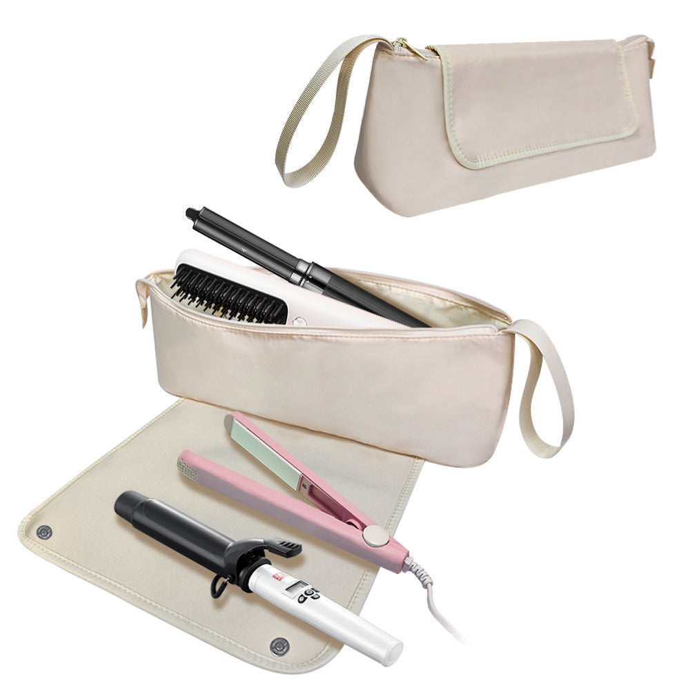 Hot Hair Tools Travel Bag with Heat Resistant Mat for Curling Iron Straightener
