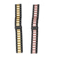 2Pcs Stainless Steel Watch Band Metal Strap for iWatch 7 Series-Pink and Gold