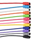 50Pcs Wire Keychain Cable Key Rings Color Stainless Steel Ropes