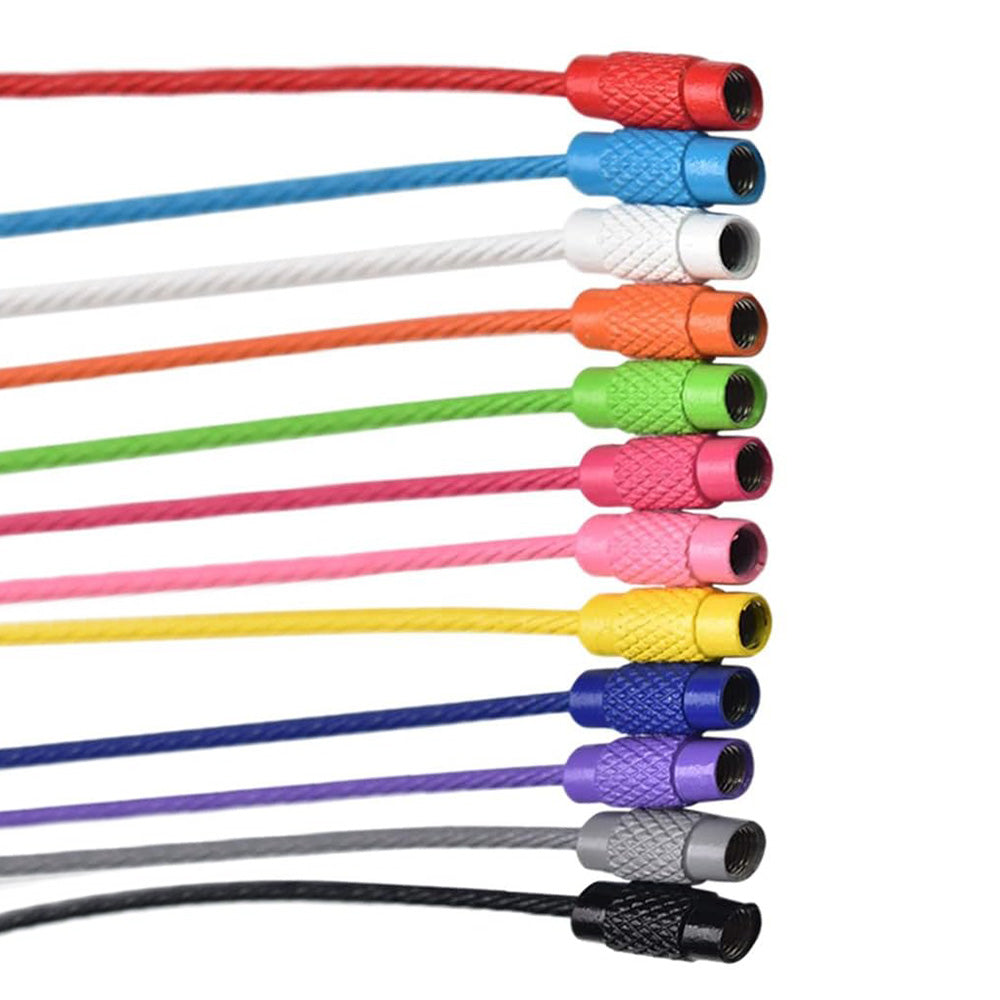 50Pcs Wire Keychain Cable Key Rings Color Stainless Steel Ropes