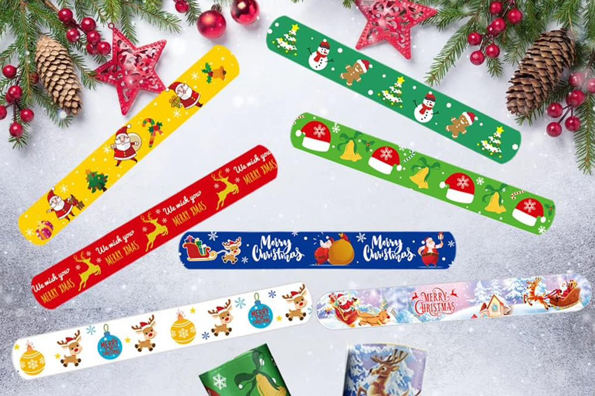 100Pcs Slap Bracelets Party Bracelet Gifts Birthday Decorations for School Holiday