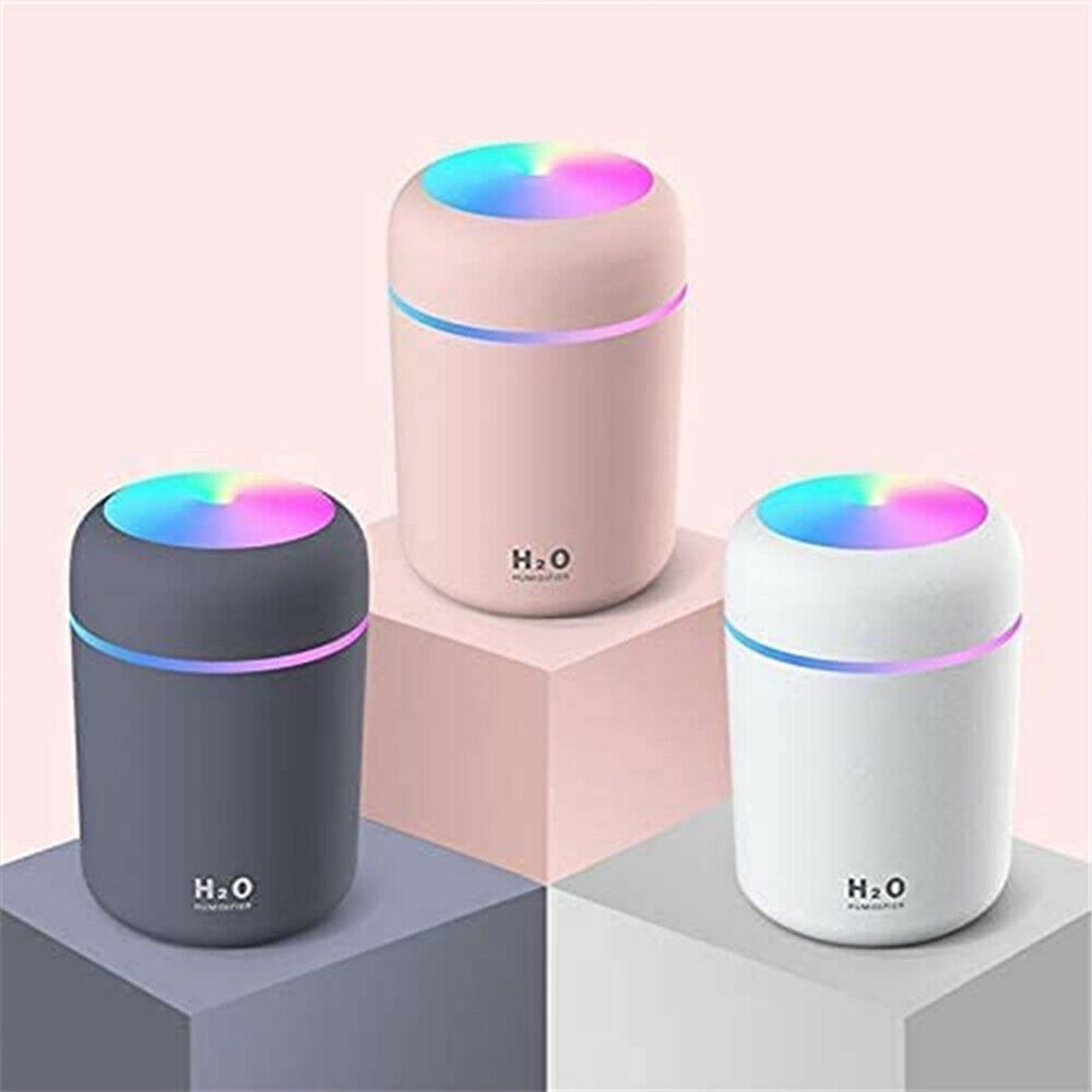 Car Air Purifier USB Diffuser Mist Humidifier with Led Night Light