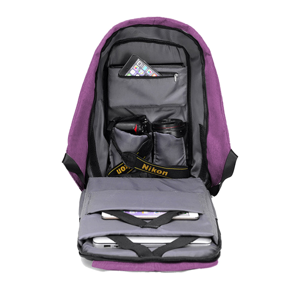 Anti-Theft Backpack School Travel Laptop Bag with USB Charging Port