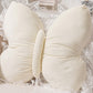 Butterfly Shape Throw Pillow with Lace Ruffle Trim Decorative Cushion Home Decor Cushion Butterfly Velvet Throw Pillow