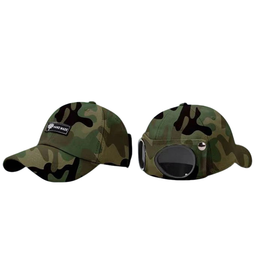 Two in One Adjustable Cotton Blend Eye Shade Baseball Cap