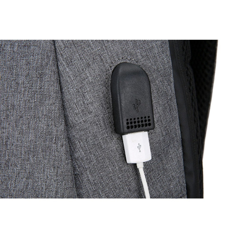 Reflective Laptop Backpack with USB Charging Port Anti-thief Travel Business Backpack