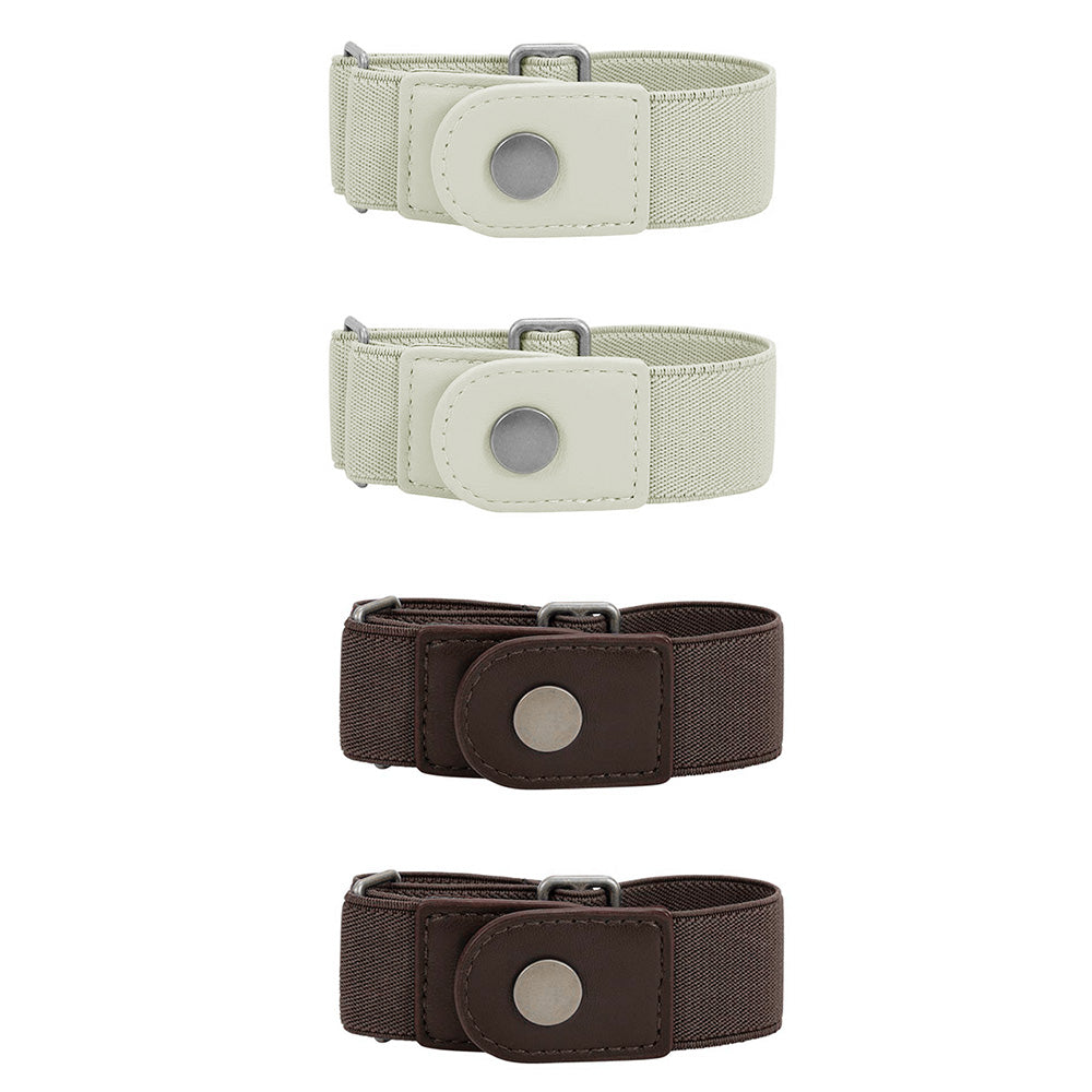Elastic Belt Side Buckle for Jeans Pants Unisex Adults Adjustable Waistband Stretch