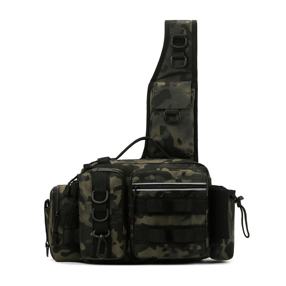 Fishing Tackle Bag Single Shoulder Crossbody Tactical Waist Pack Fish Lures Bag