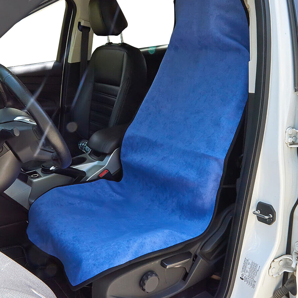 Car Front Seat Cover Sports Sweat Towel-Blue
