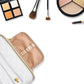Large Capacity PU Leather Water-Resistant Checkered Cosmetic Bag Travel Makeup Bag
