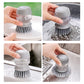 Dish Scrub Brush with Soap Dispenser Palm Scrub Washing Brush Pressing Cleaner