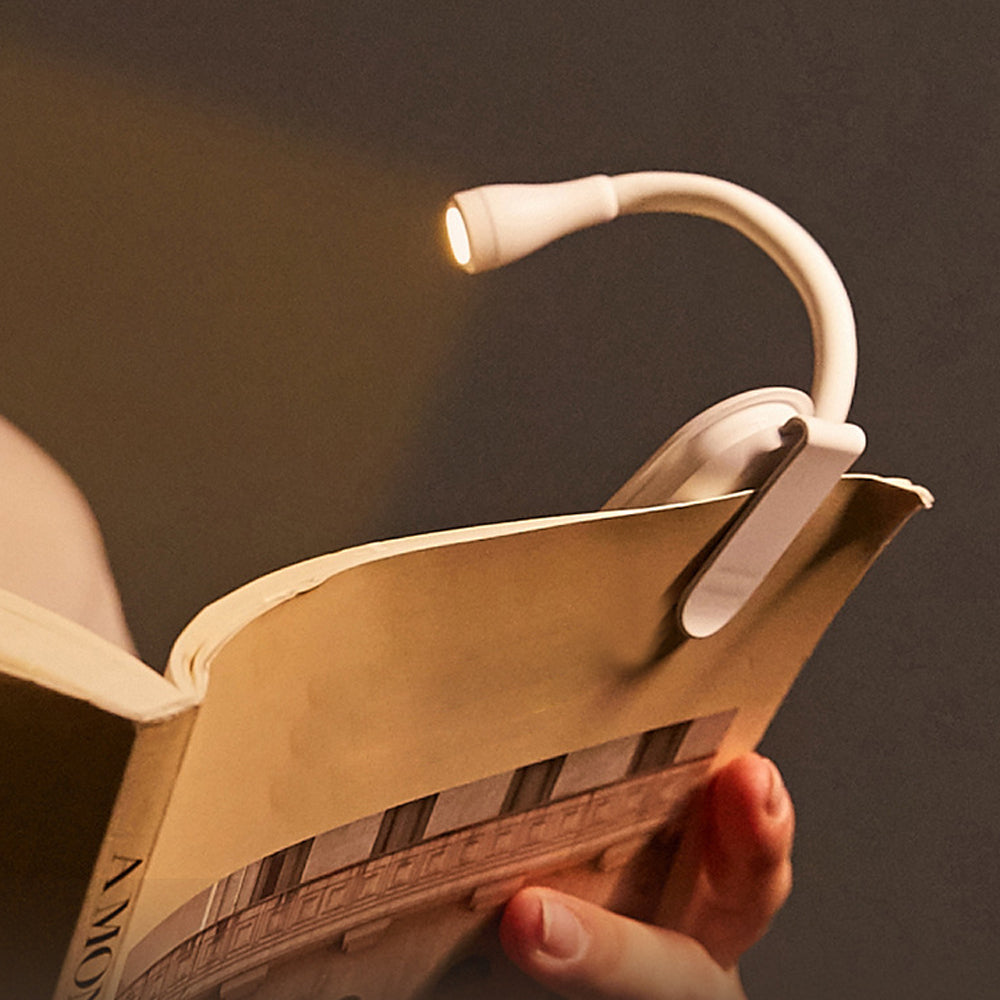 2Pcs LED Rechargeable Reading Light Mini Clip Book Light