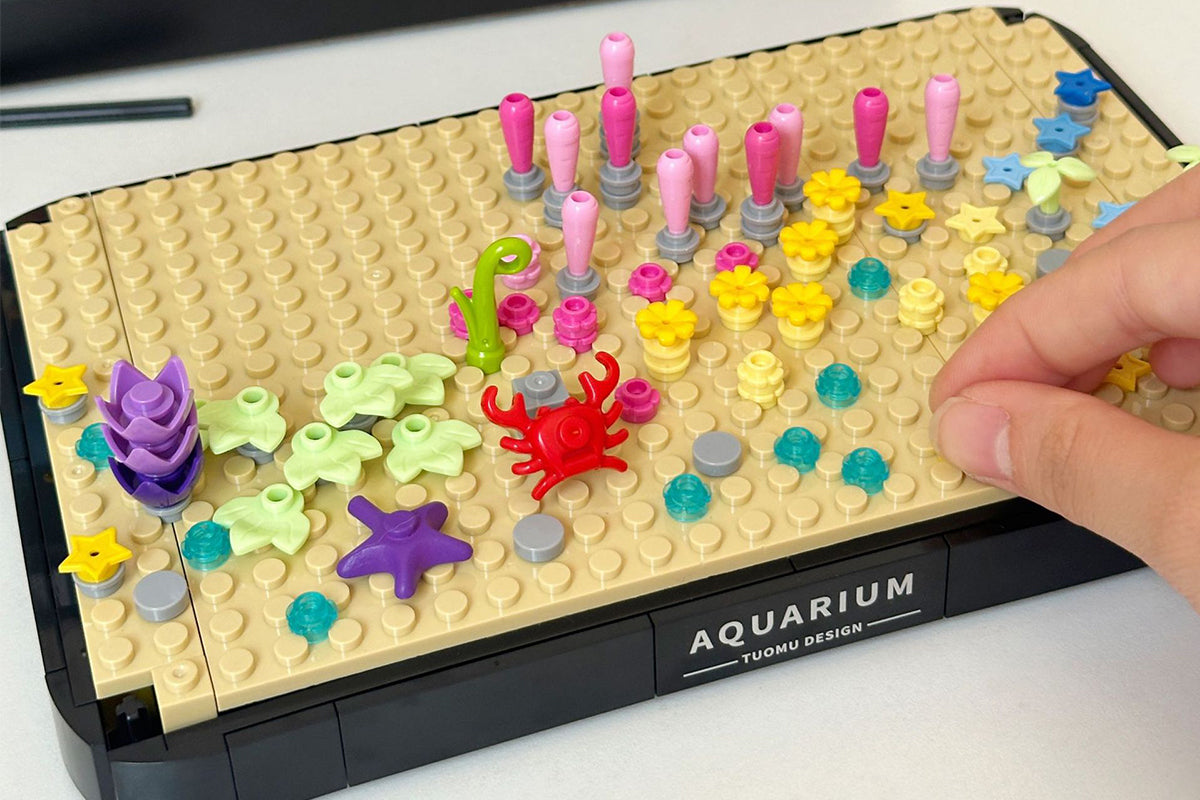 570pcs Lighting Aquarium Building Blocks Fish Tank Building Block Set
