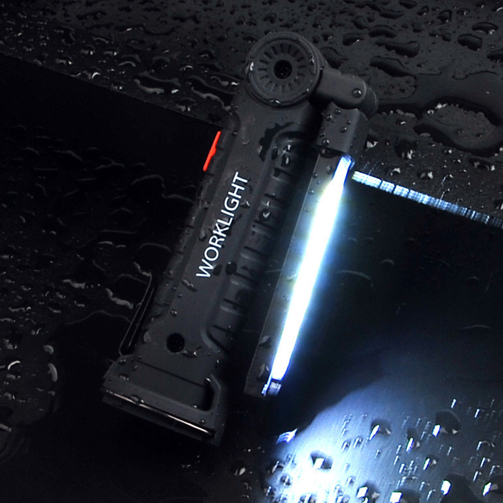 2Pcs LED Rechargeable Work Light with Adhesive Base and 360 Degree Rotation