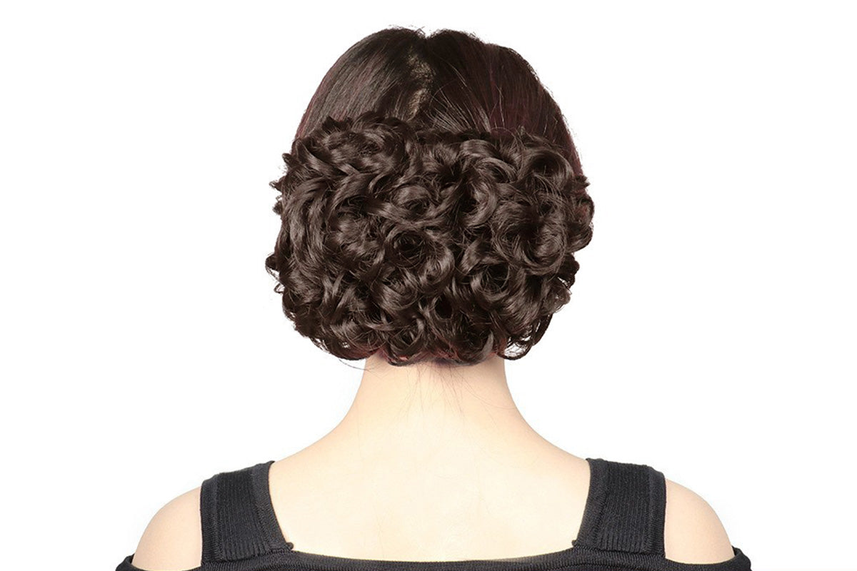 Curly Hair Bun Extension Messy Bun Hairpiece for Instant Updo