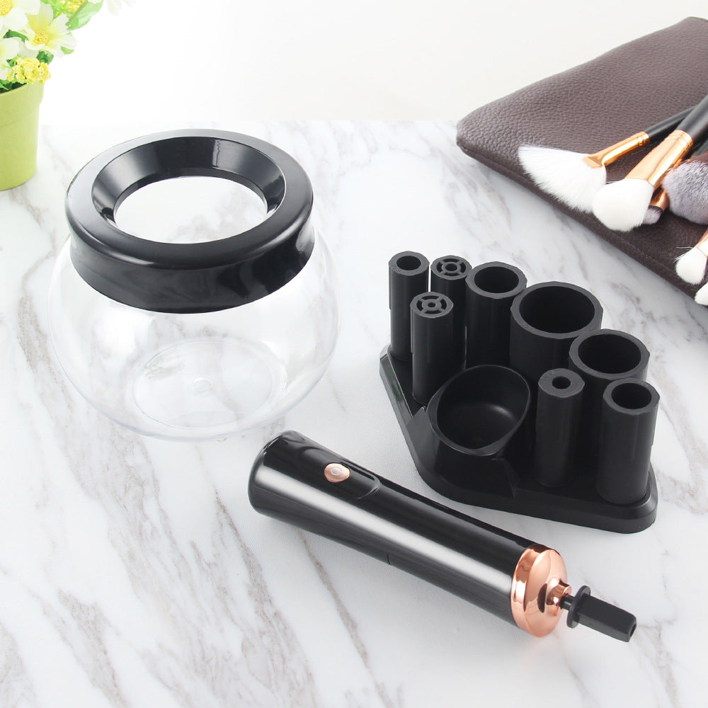 Electric Makeup Brush Cleaner and Dryer Machine with 8 Silicone Collars