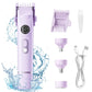 4-in-1 Women's Dual Heads Electric Shaver Cordless Body Hair Trimmer with 4 Heads Hair Removal Kit