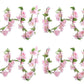 4Pcs Sakura Vine Artificial Silk Hanging Garland 2.3 m for Wedding and Home Decoration