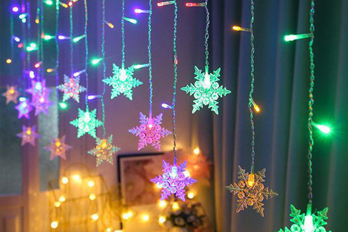 4m Curtain String Lights Waterproof Christmas Window Lights for Party Decorations