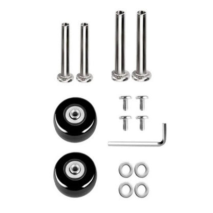 Set of 2 Luggage Suitcase Replacement Wheels Rubber Swivel Caster Wheels Bearings Repair Kits