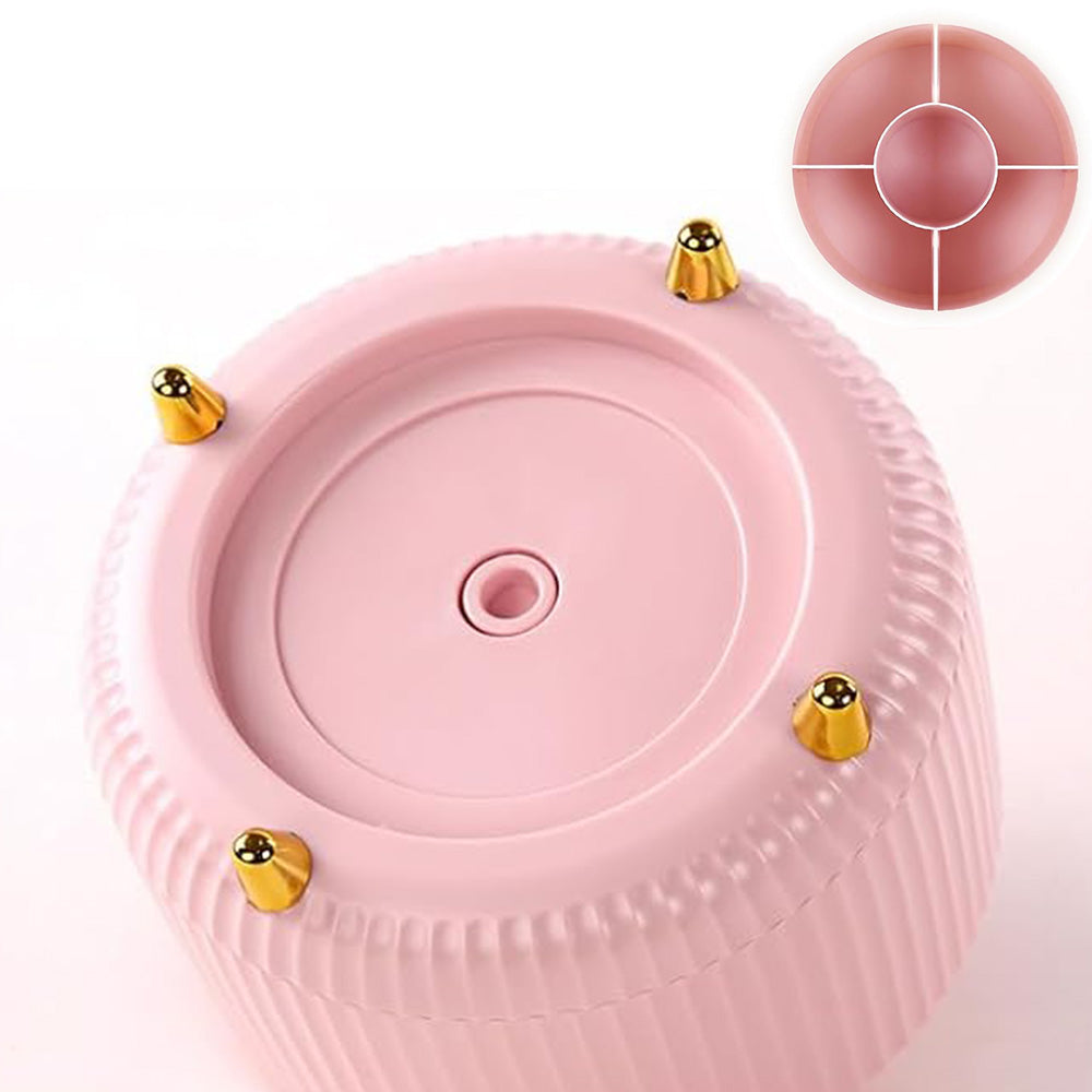 360 Degree Rotating Desk Organizer with 4 Slots For Pencil and Pen Holder