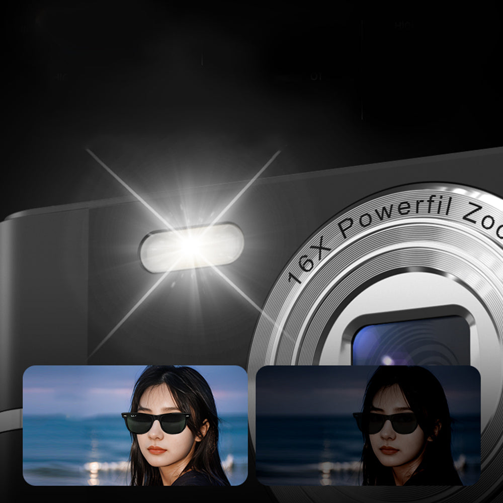 4K Digital Camera Screen Video for Photography with 32GB Memory Card