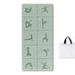 Printed Yoga Poses Yoga Mat with Storage Bag Portable Exercise Foldable Workout Mat
