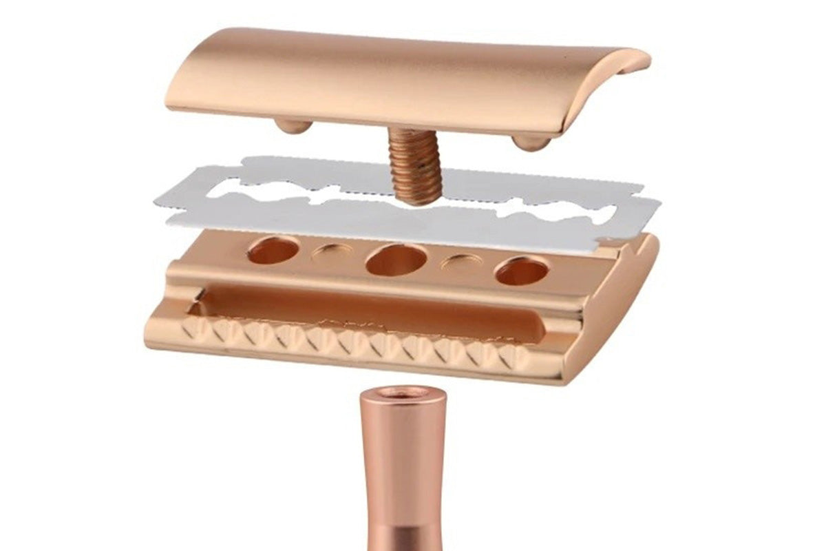 Matte Double Edge Manual Razor With 10 Blades For Men