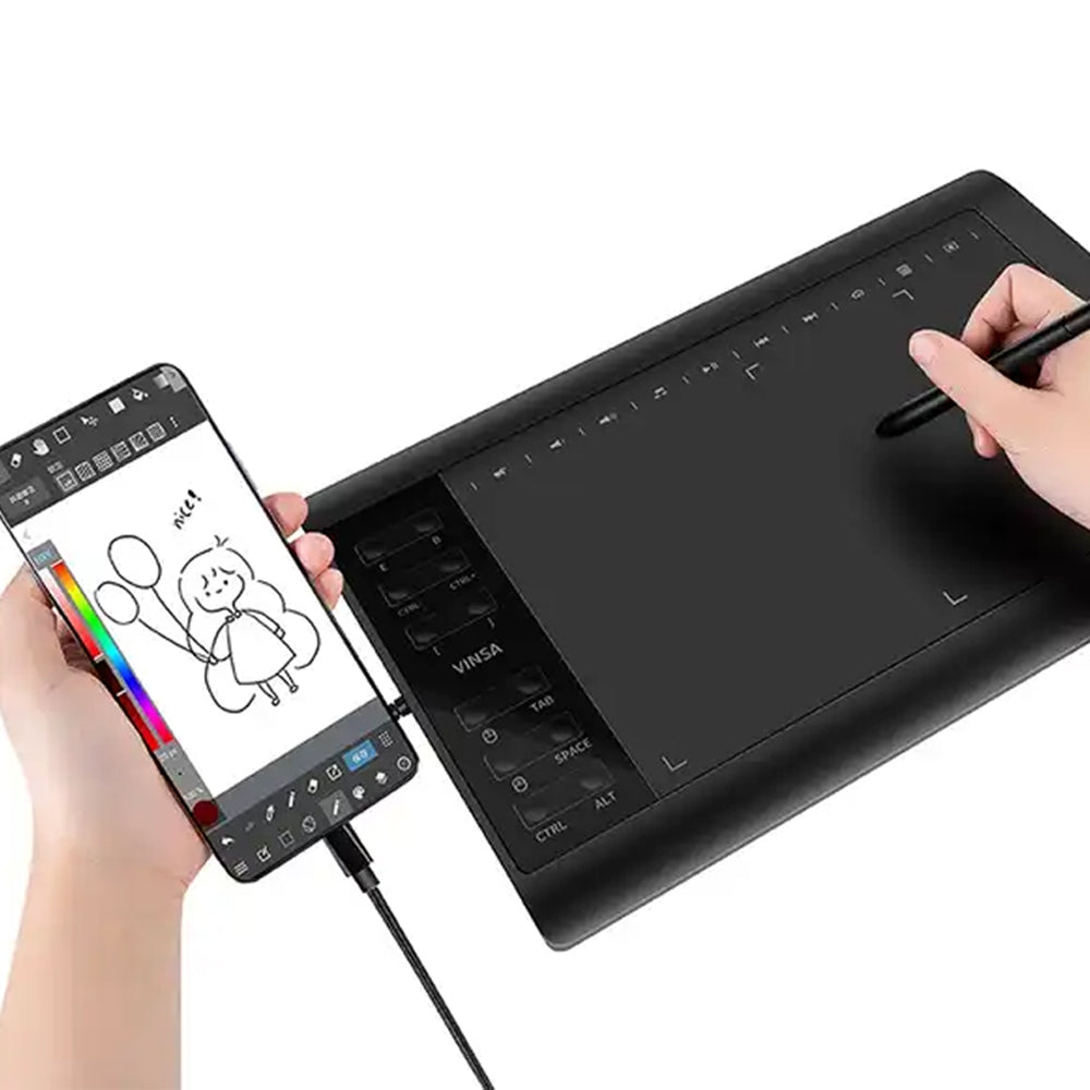 1060 Plus Digital Graphics Drawing Tablet with Stylus