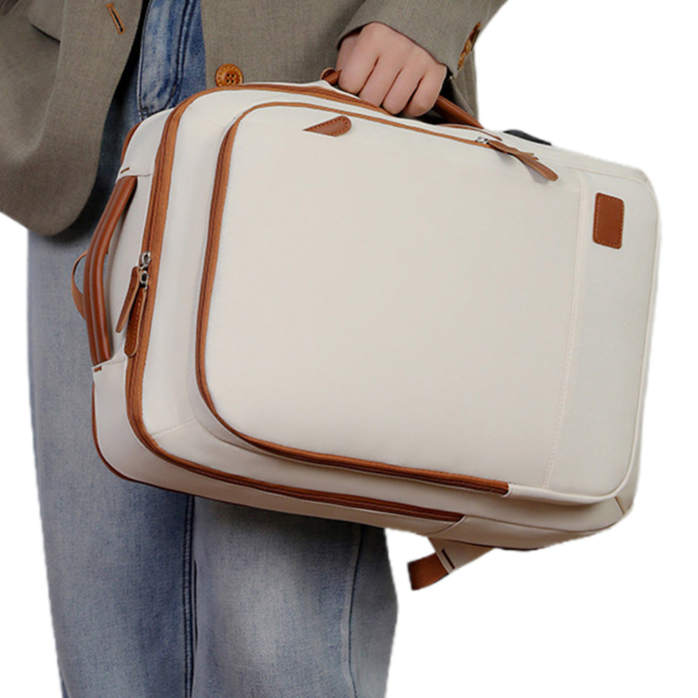 Expandable 26L Commuter Backpack - Water-Resistant Laptop Bag with USB Port