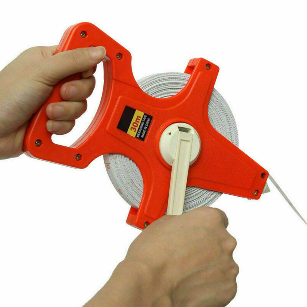 30M 50M 100M Fiberglass Open Reel Measuring Tape Metric Long Distance Measure