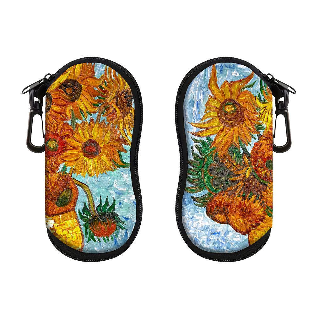 Lightweight Soft Glasses Case Scratch-Resistant Zipper Sunglasses Pouch for Travel and Commuting